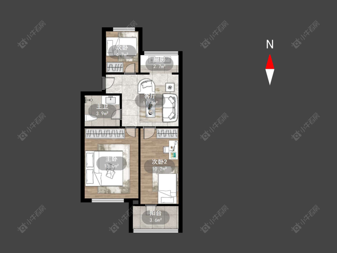 燕兴新村西区房源户型图 常州燕兴新村西区在售二手房源户型图_小牛看房