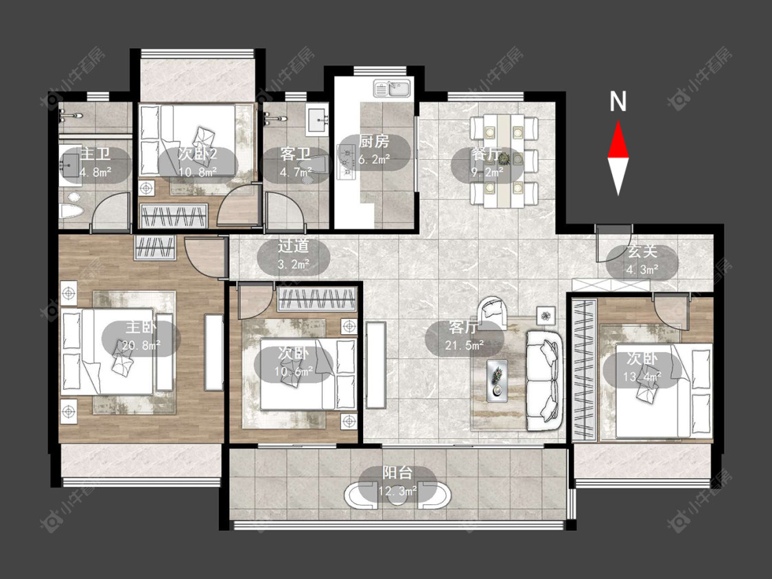常州碧桂园翡丽都会在售二手房源户型图_小牛看房