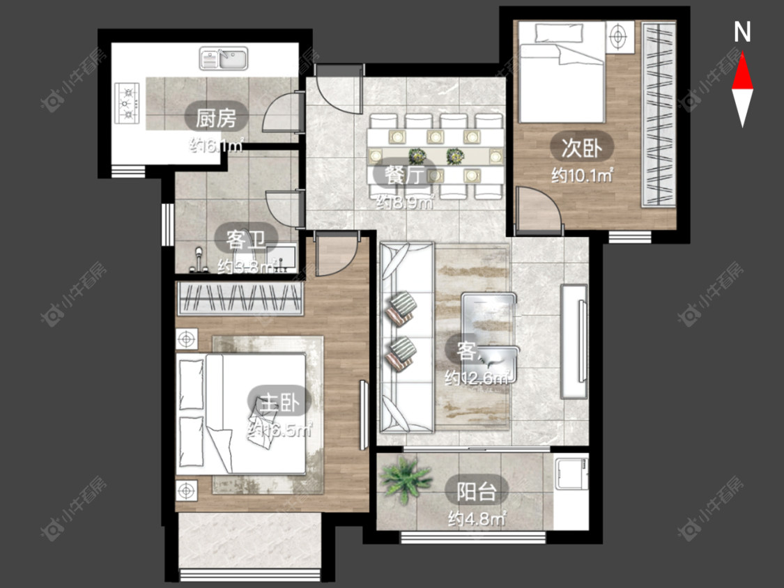 金新御园房源户型图 常州金新御园在售二手房源户型图_小牛看房