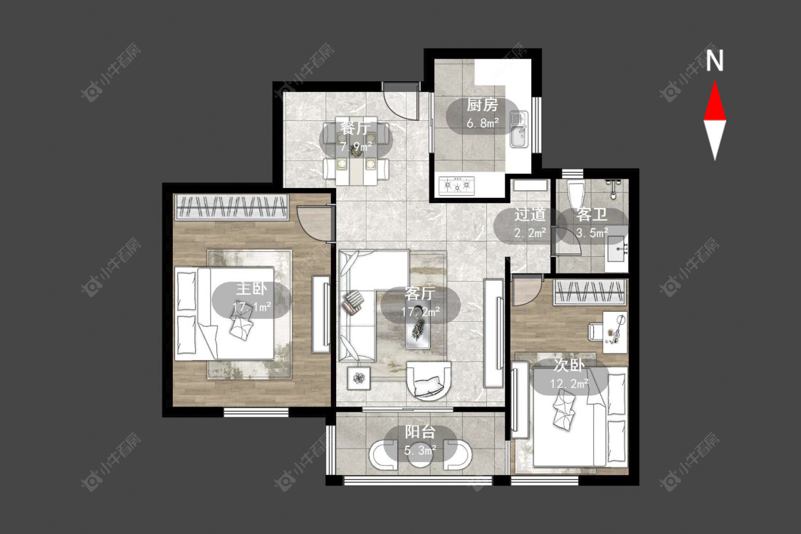 常州玉兰广场二期在售二手房源户型图_小牛看房