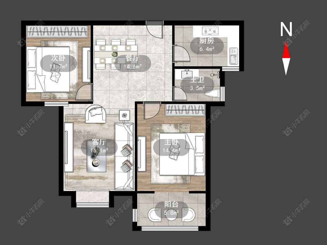 常州采菱公寓在售二手房源户型图_小牛看房