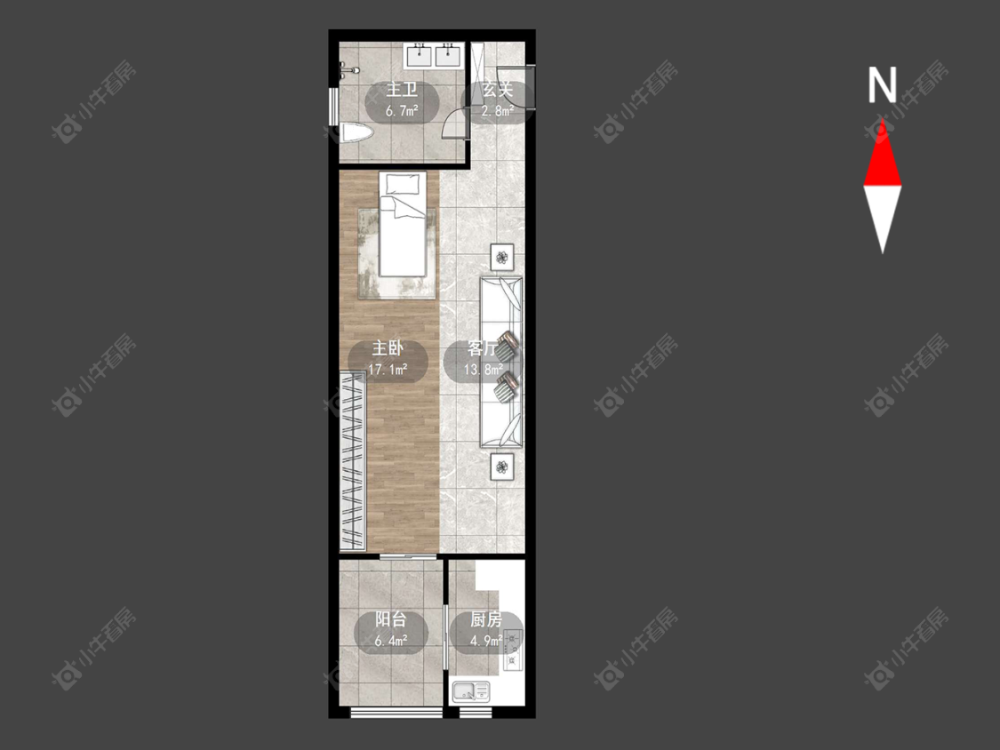 新北万达广场房源户型图 常州新北万达广场在售二手房源户型图_小牛看房