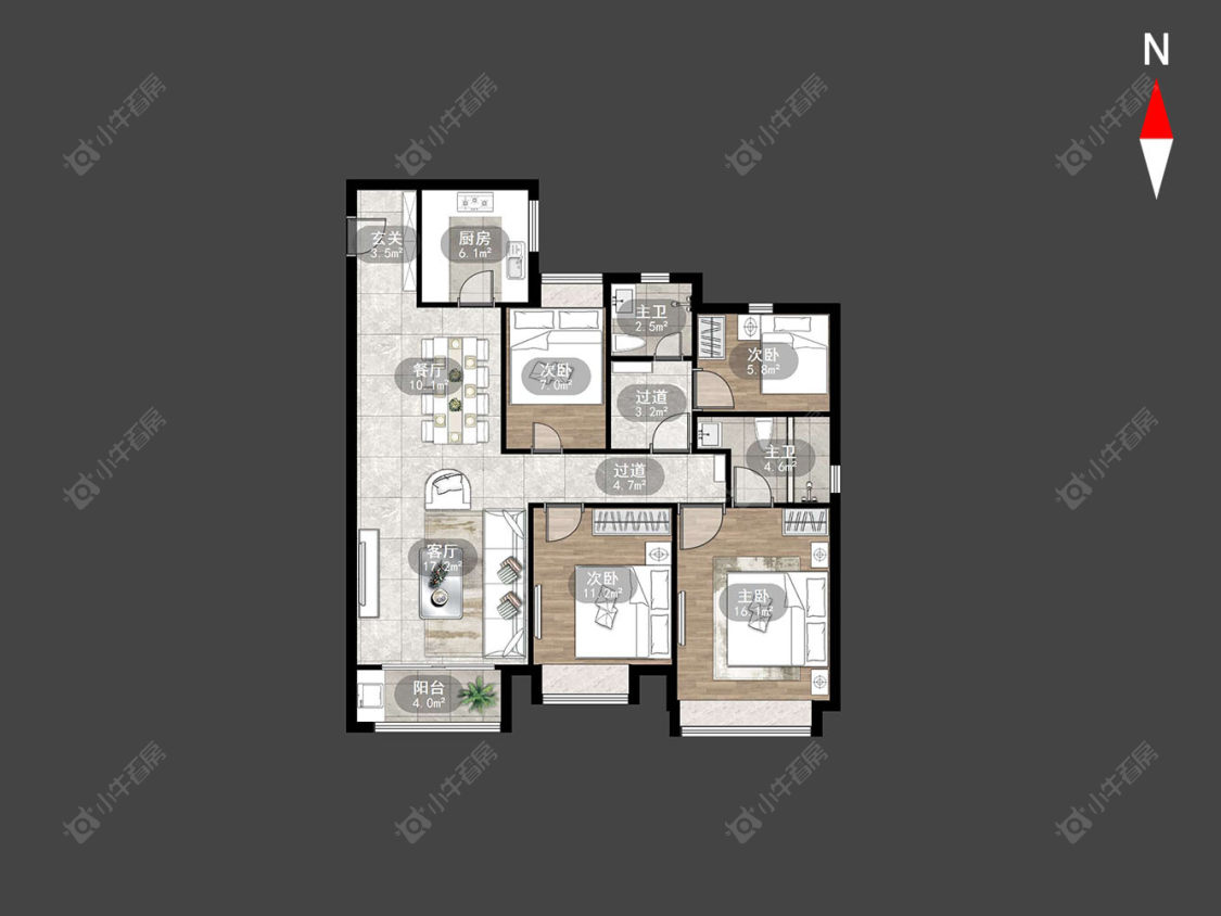 雅居乐路劲棠颂房源户型图 常州雅居乐路劲棠颂在售二手房源户型图_小牛看房