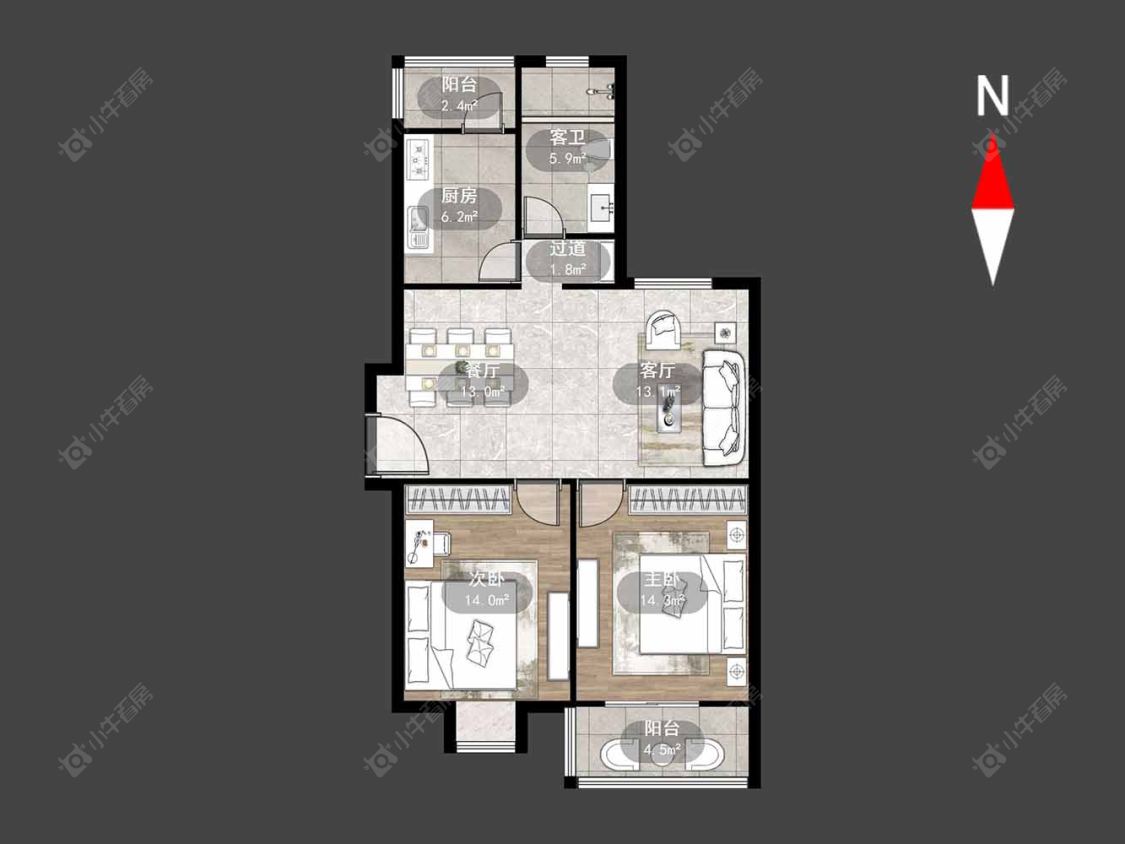常州南湖家苑在售二手房房源户型图_小牛看房