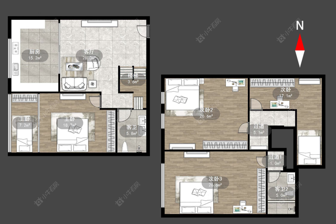 常州吾悦广场金苹果公寓在售二手房源户型图_小牛看房