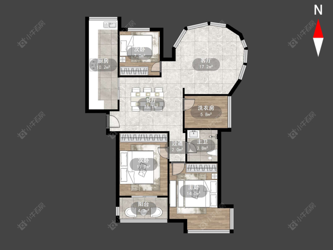 常州嘉宏盛世在售二手房源户型图_小牛看房