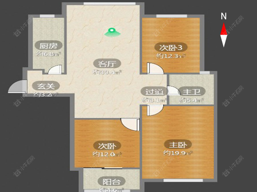 常州檀香湾在售二手房源户型图_小牛看房