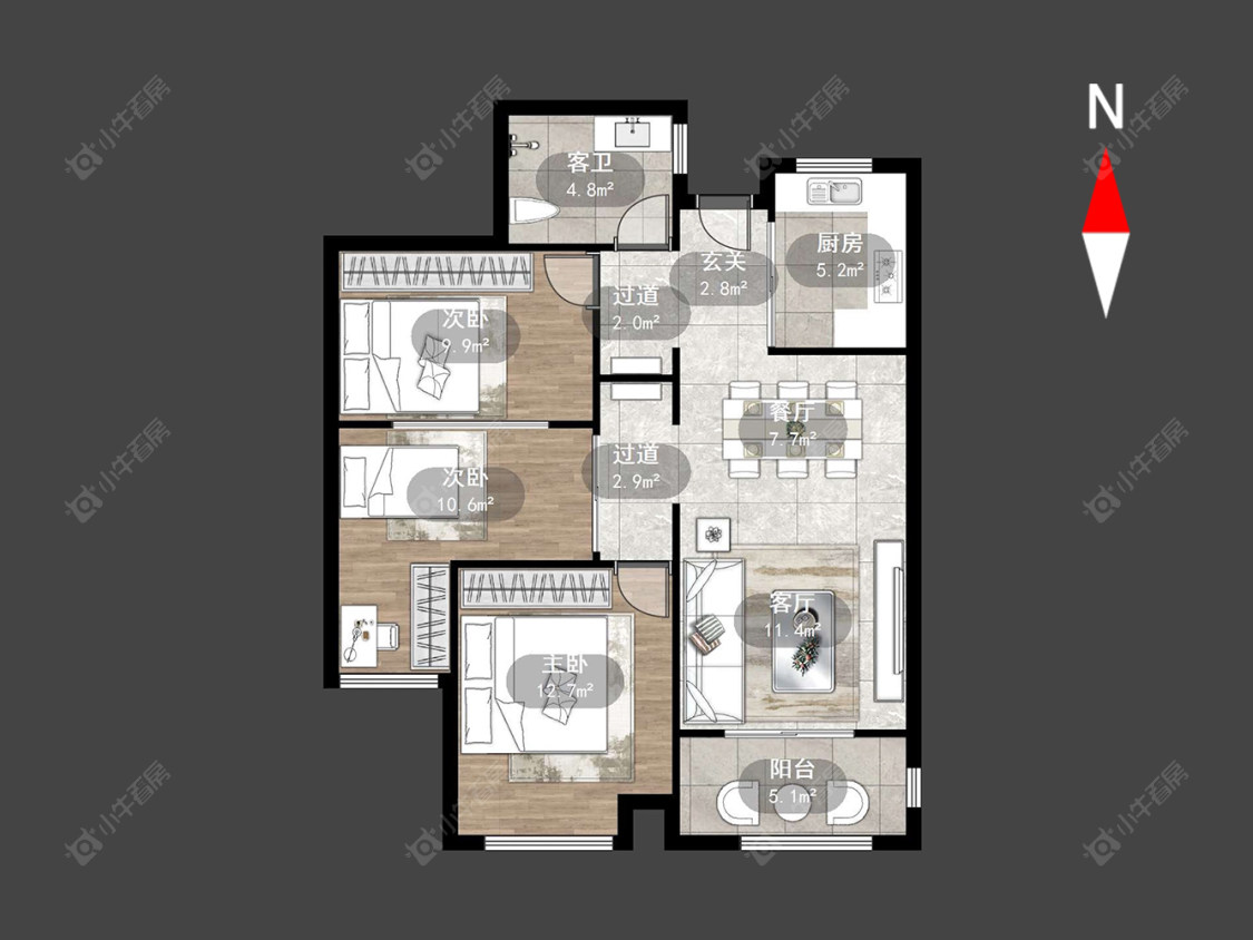 常州阳光龙庭在售二手房源户型图_小牛看房