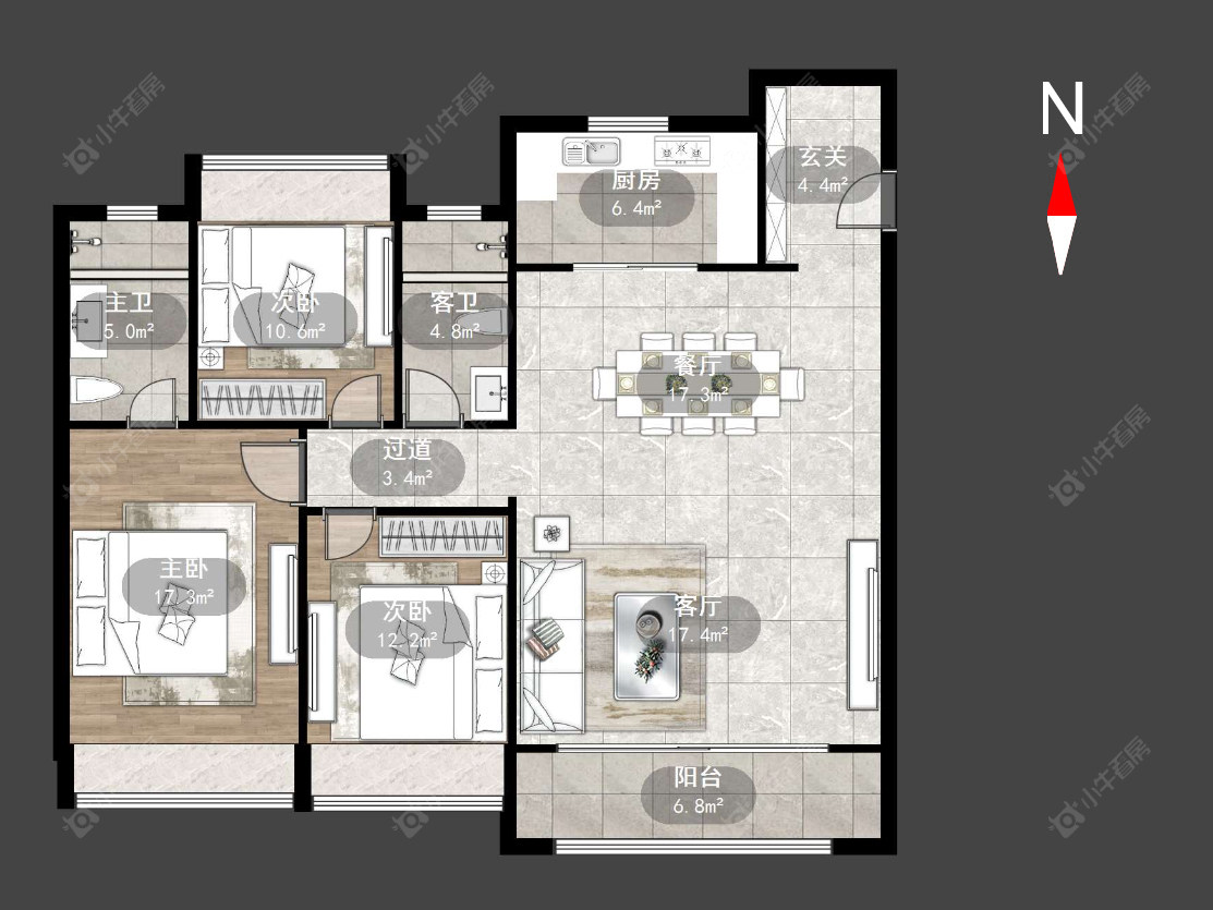 保利龙湖景玥府房源户型图 常州保利龙湖景玥府在售二手房源户型图_小牛看房