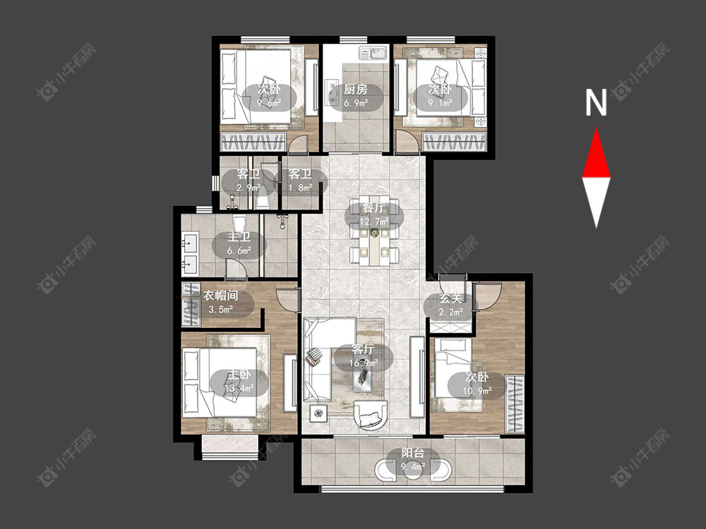 常州新城金樾在售二手房源户型图_小牛看房