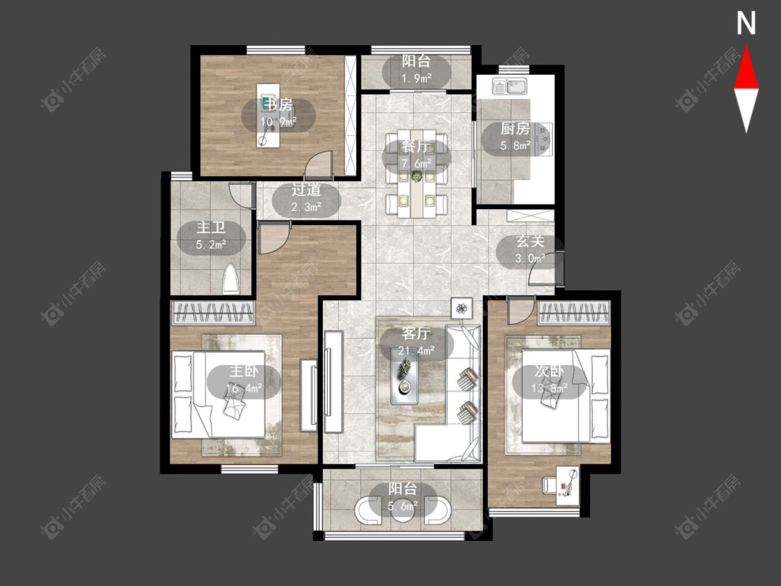 常州金色新城东区在售二手房源户型图_小牛看房