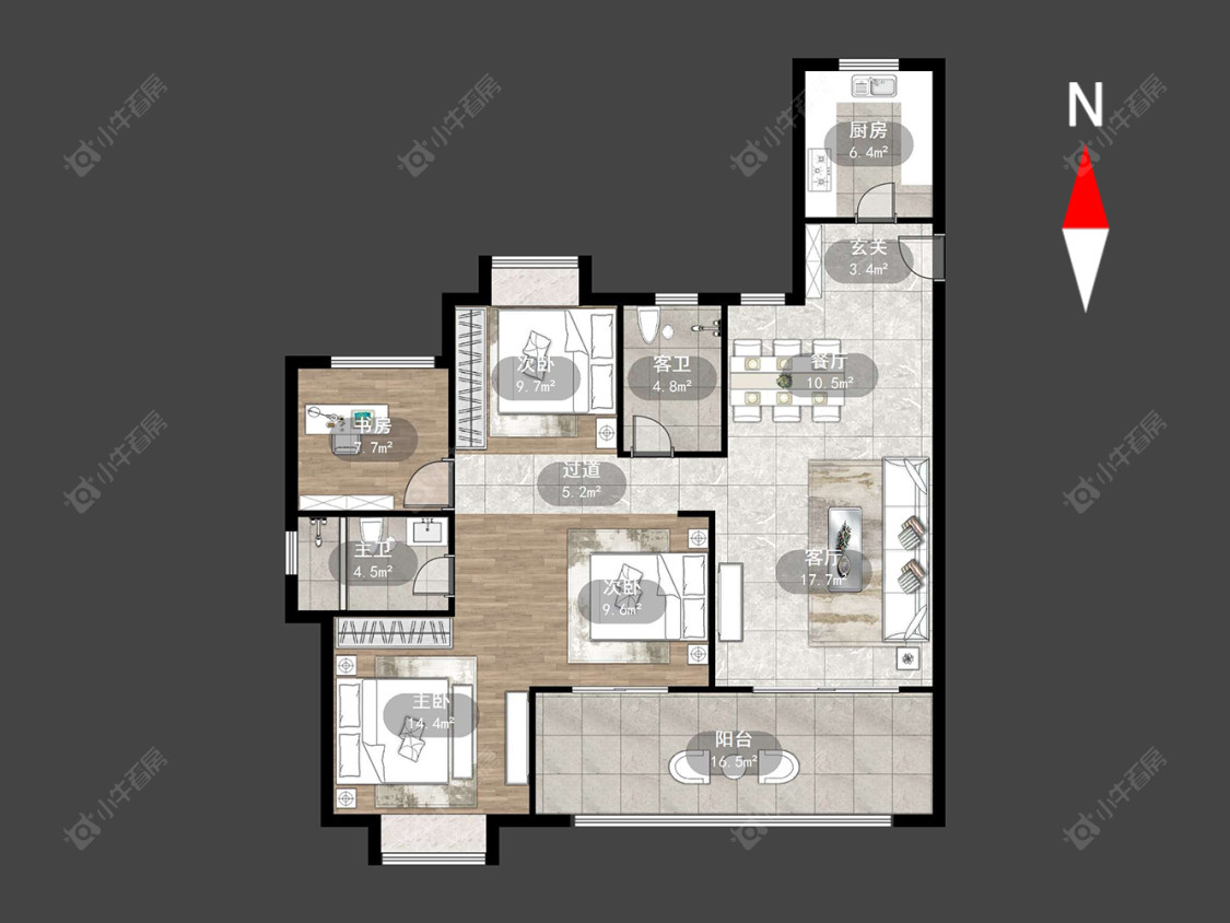 常州路劲城市印象在售二手房源户型图_小牛看房