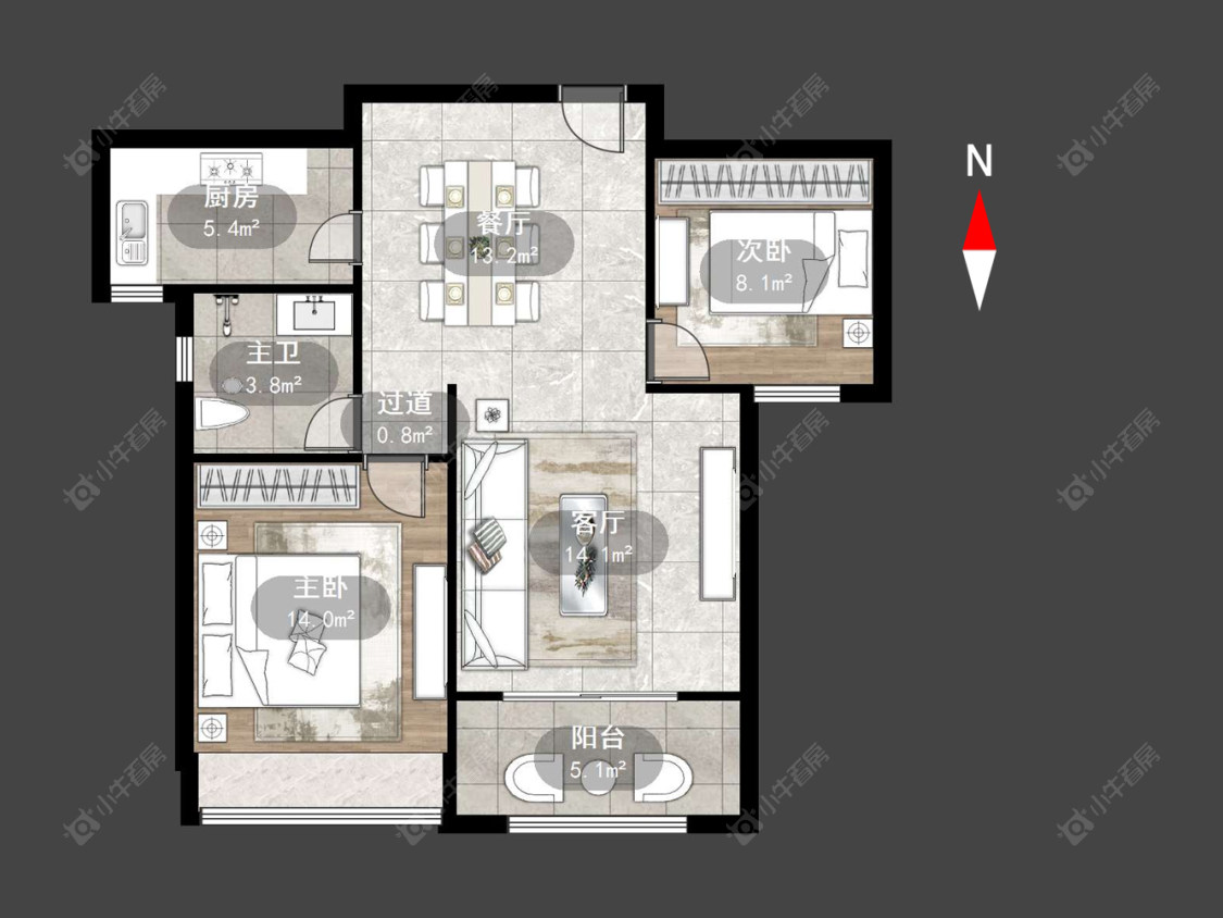 常州清水湾花园三期在售二手房源户型图_小牛看房