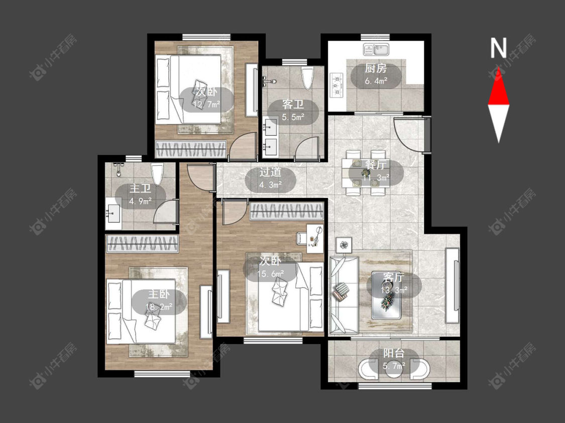瑞宁新园房源户型图 常州瑞宁新园在售二手房源户型图_小牛看房