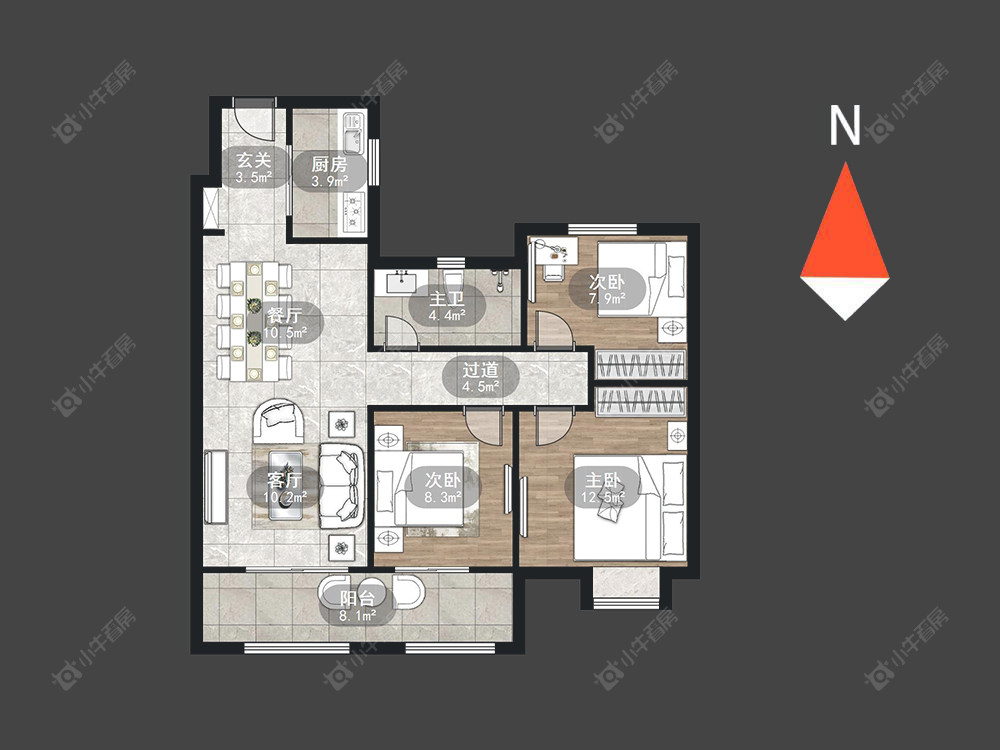 常州新城金樾在售二手房源户型图_小牛看房