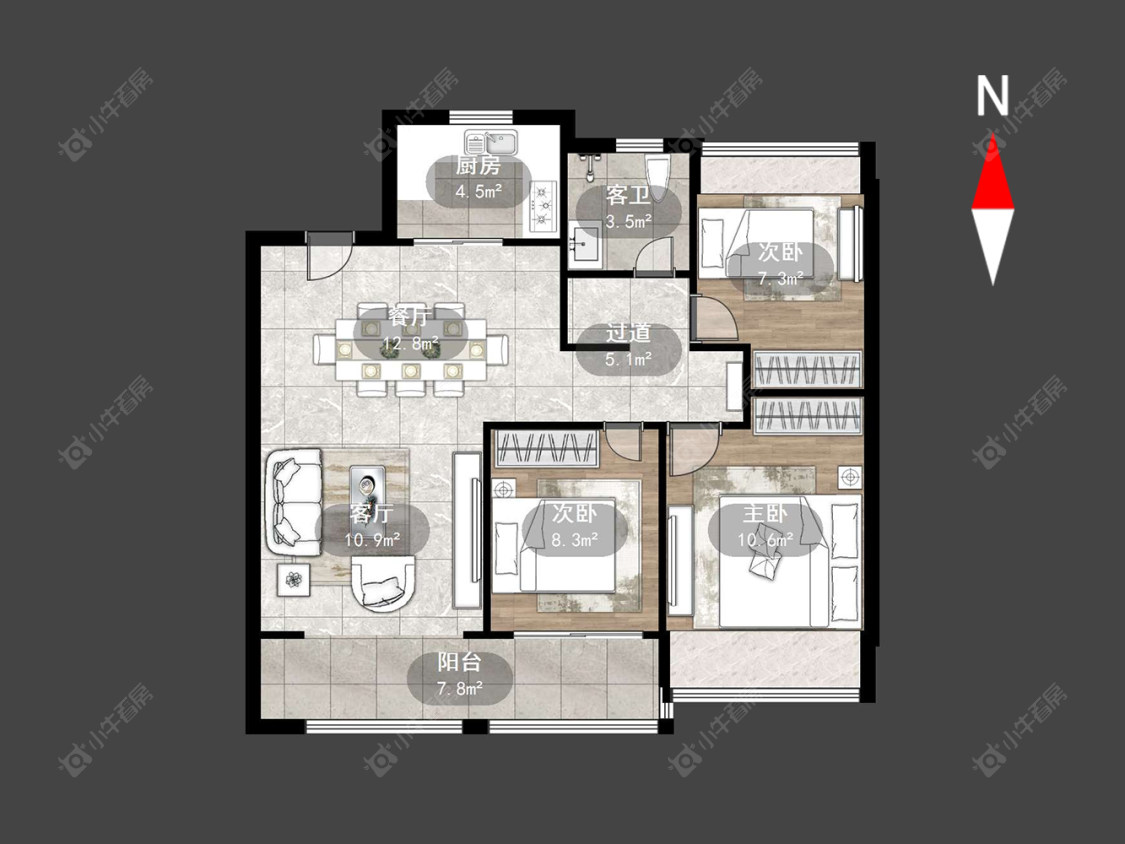 万科新都会房源户型图 常州万科新都会在售二手房源户型图_小牛看房