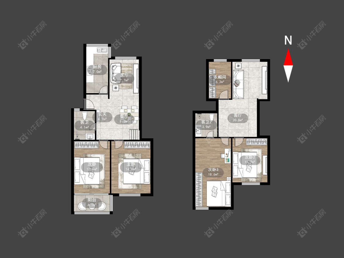 常州虹景花园一期在售二手房源户型图_小牛看房