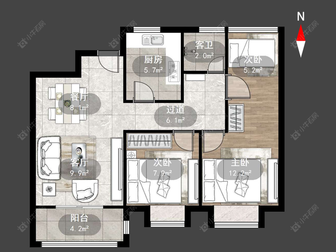 常州华润万象府在售二手房源户型图_小牛看房