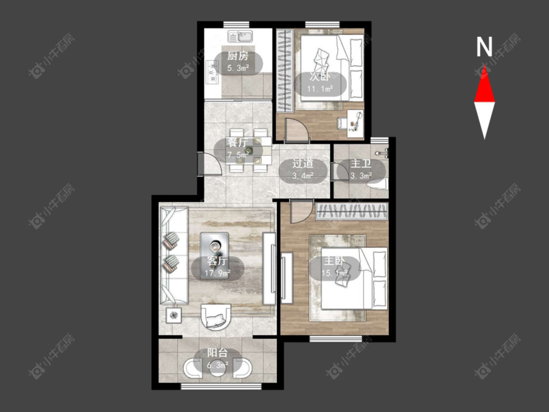 常州空港二村在售二手房源户型图_小牛看房