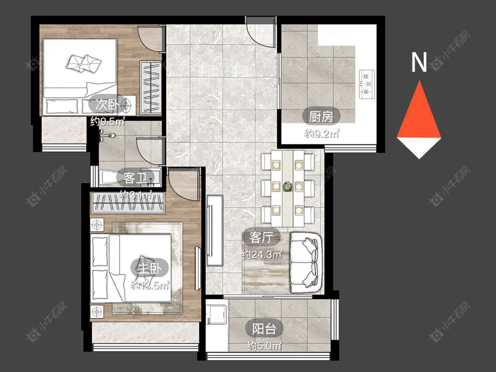 常州云山诗意在售二手房源户型图_小牛看房