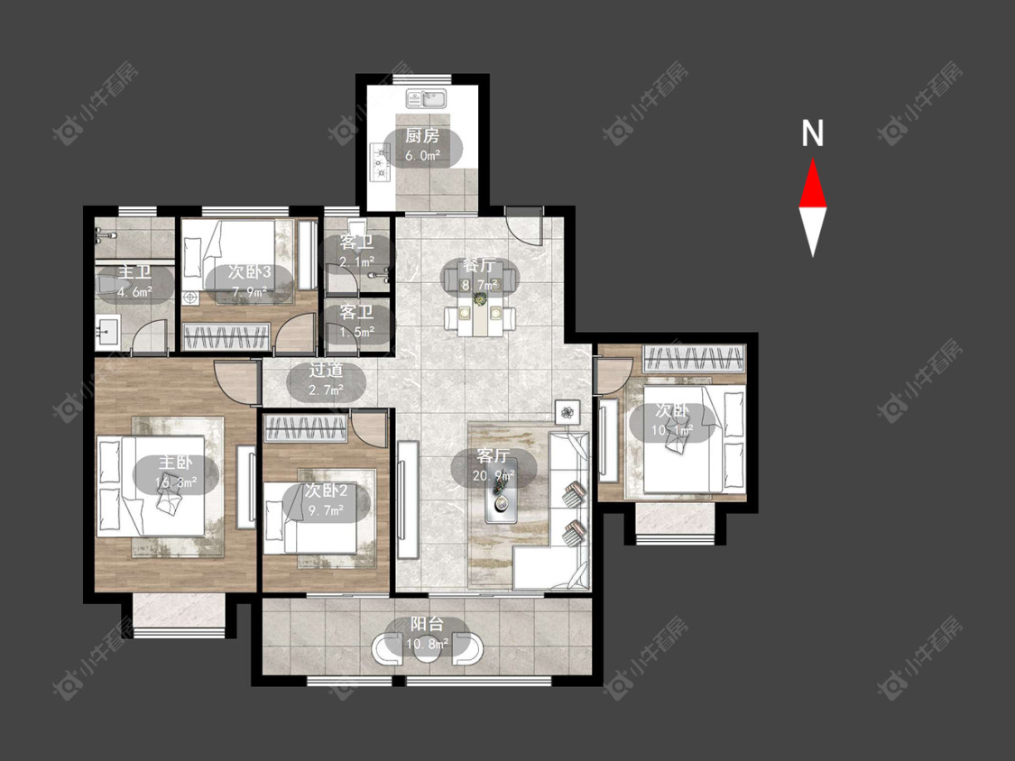 常州晋陵文禧在售二手房源户型图_小牛看房