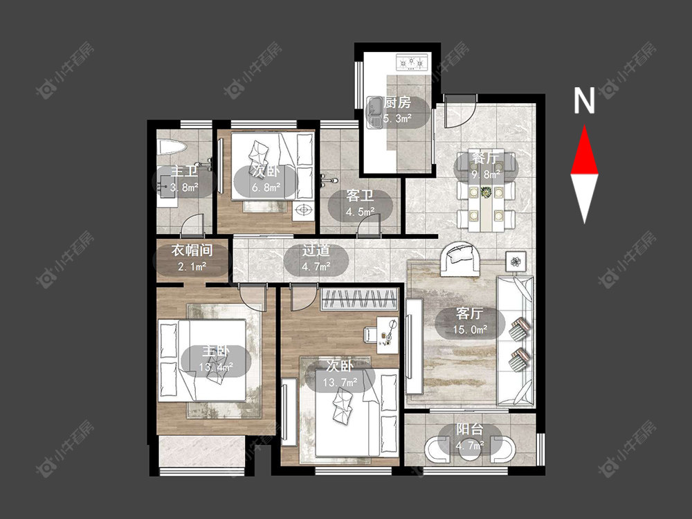 绿地香奈房源户型图 常州绿地香奈在售二手房源户型图_小牛看房