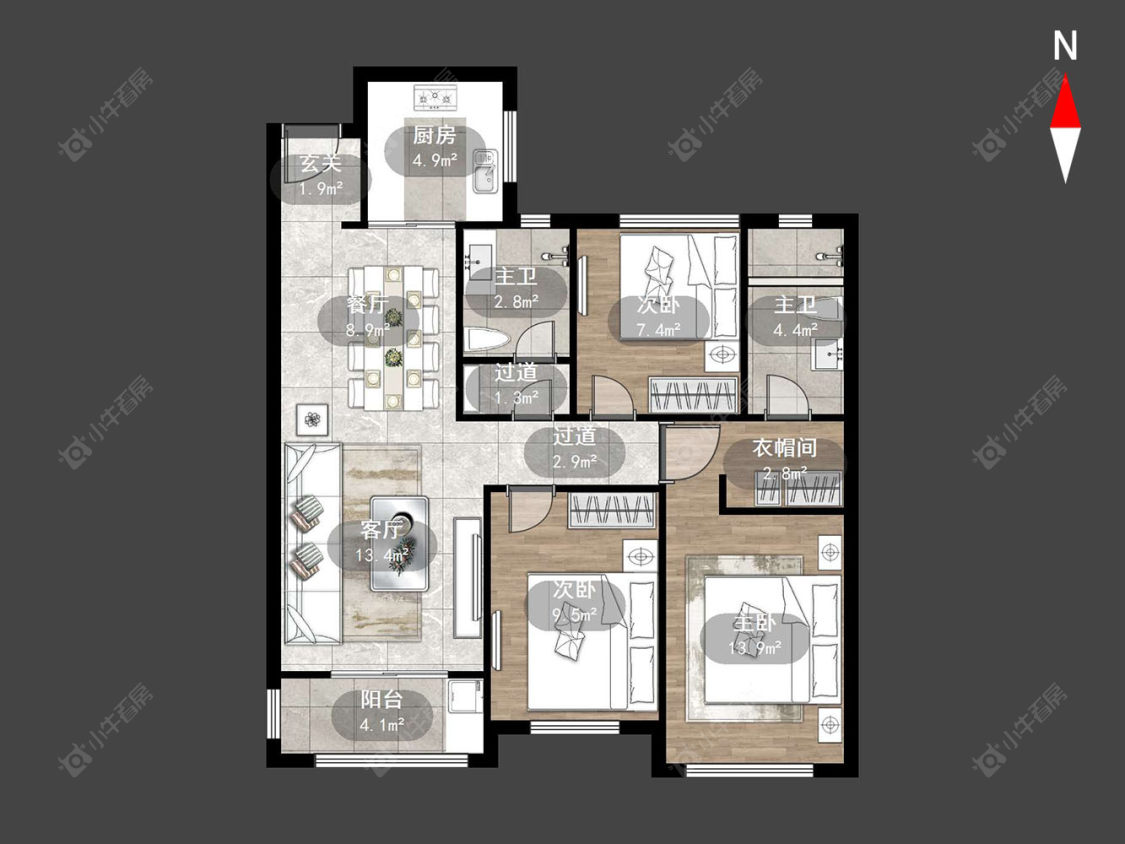 常州保利公园九里在售二手房源户型图_小牛看房