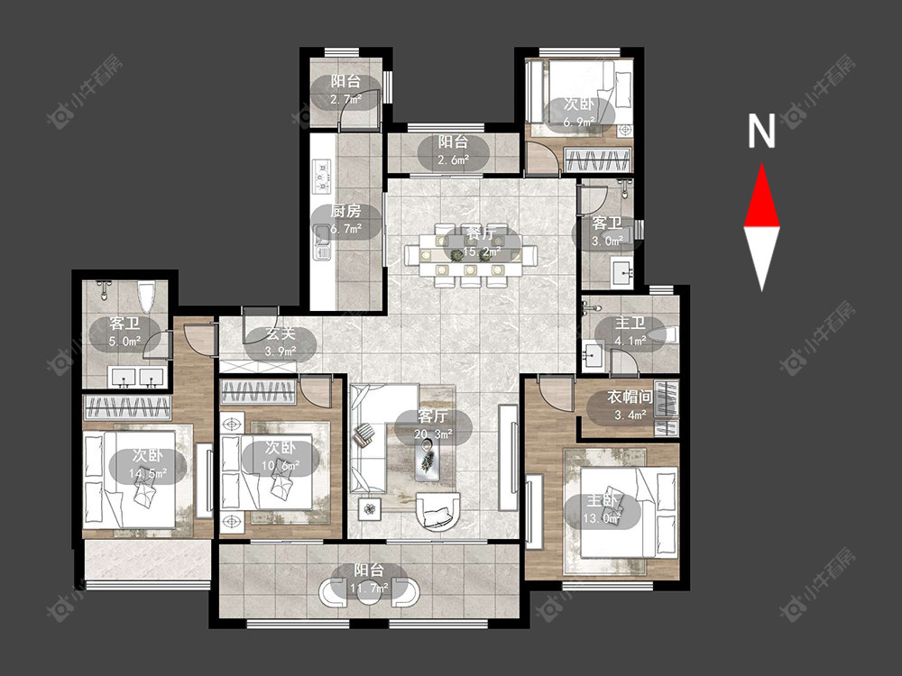 常州常发珑玥在售二手房源户型图_小牛看房