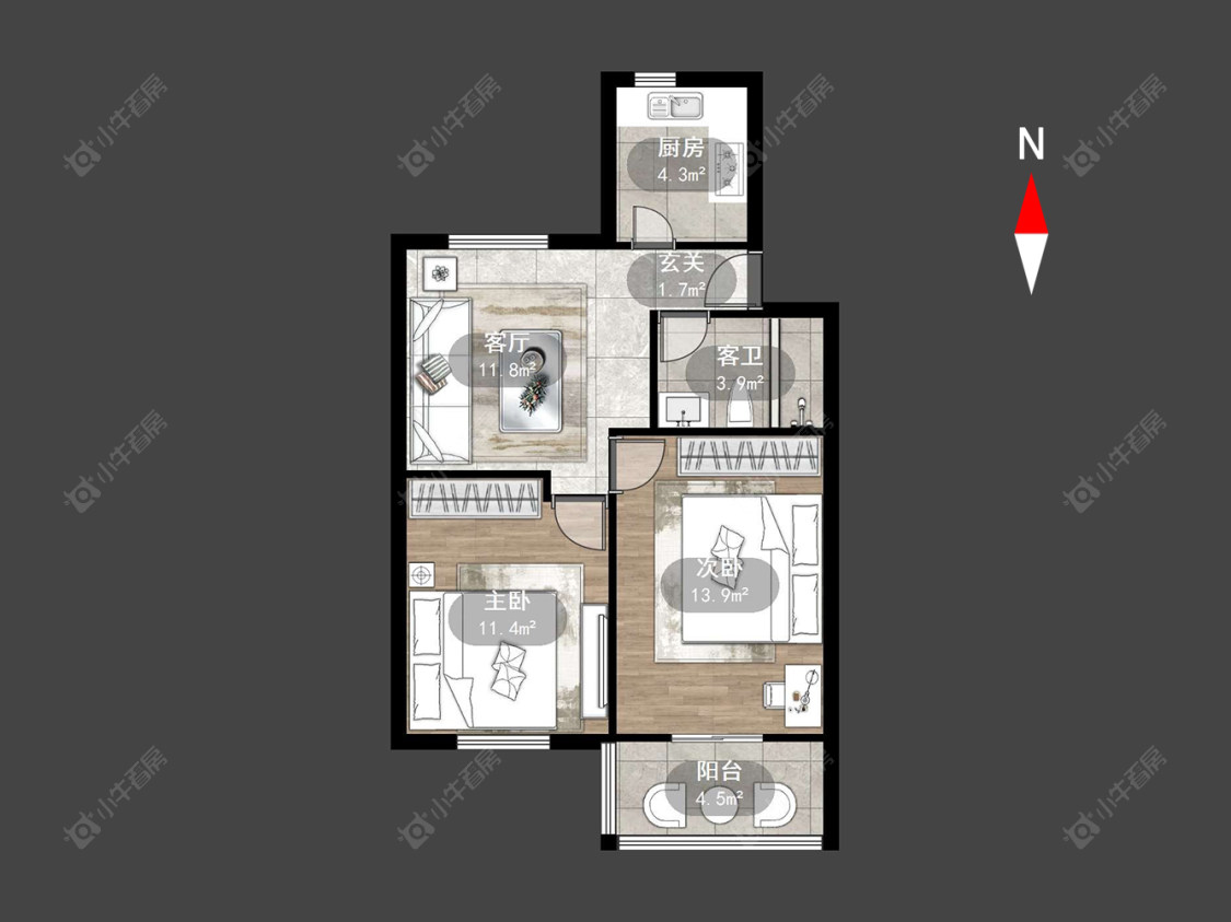 翠竹新村东北区房源户型图 常州翠竹新村东北区在售二手房源户型图_小牛看房