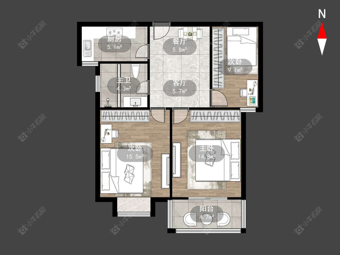 梧桐苑西区房源户型图 常州梧桐苑西区在售二手房源户型图_小牛看房