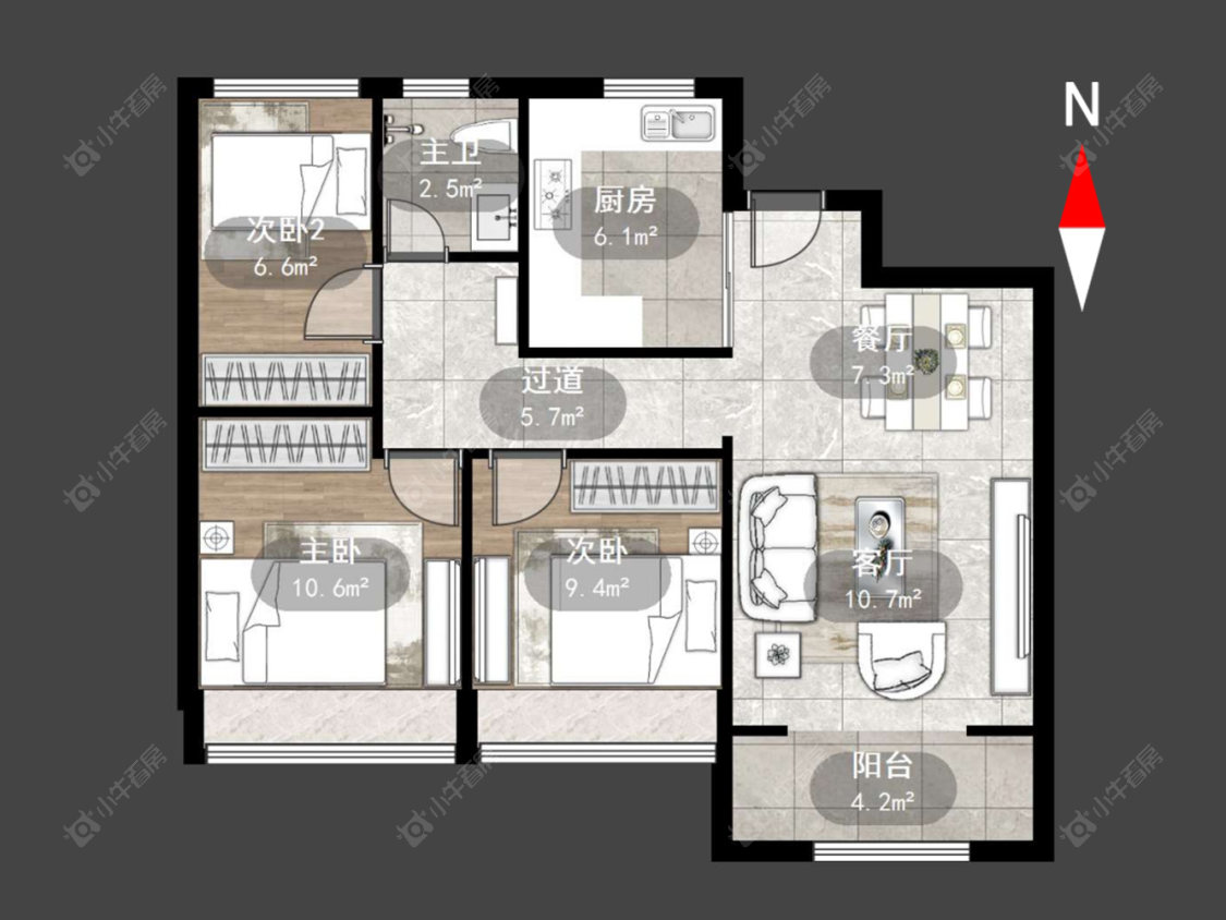 常州华润万象府在售二手房源户型图_小牛看房