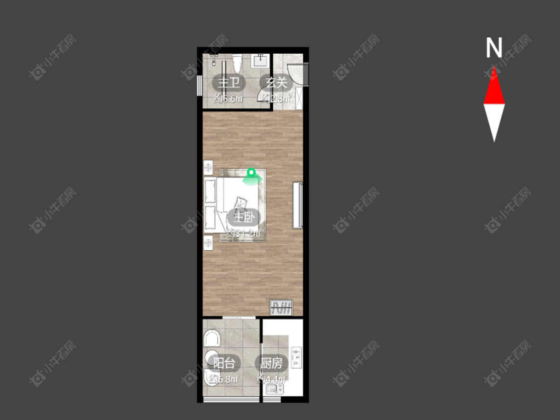 常州新北万达广场在售二手房源户型图_小牛看房