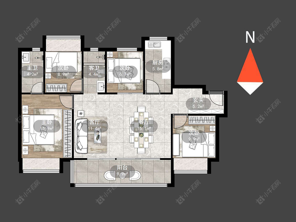 碧桂园都市森林房源户型图 常州碧桂园都市森林在售二手房源户型图_小牛看房