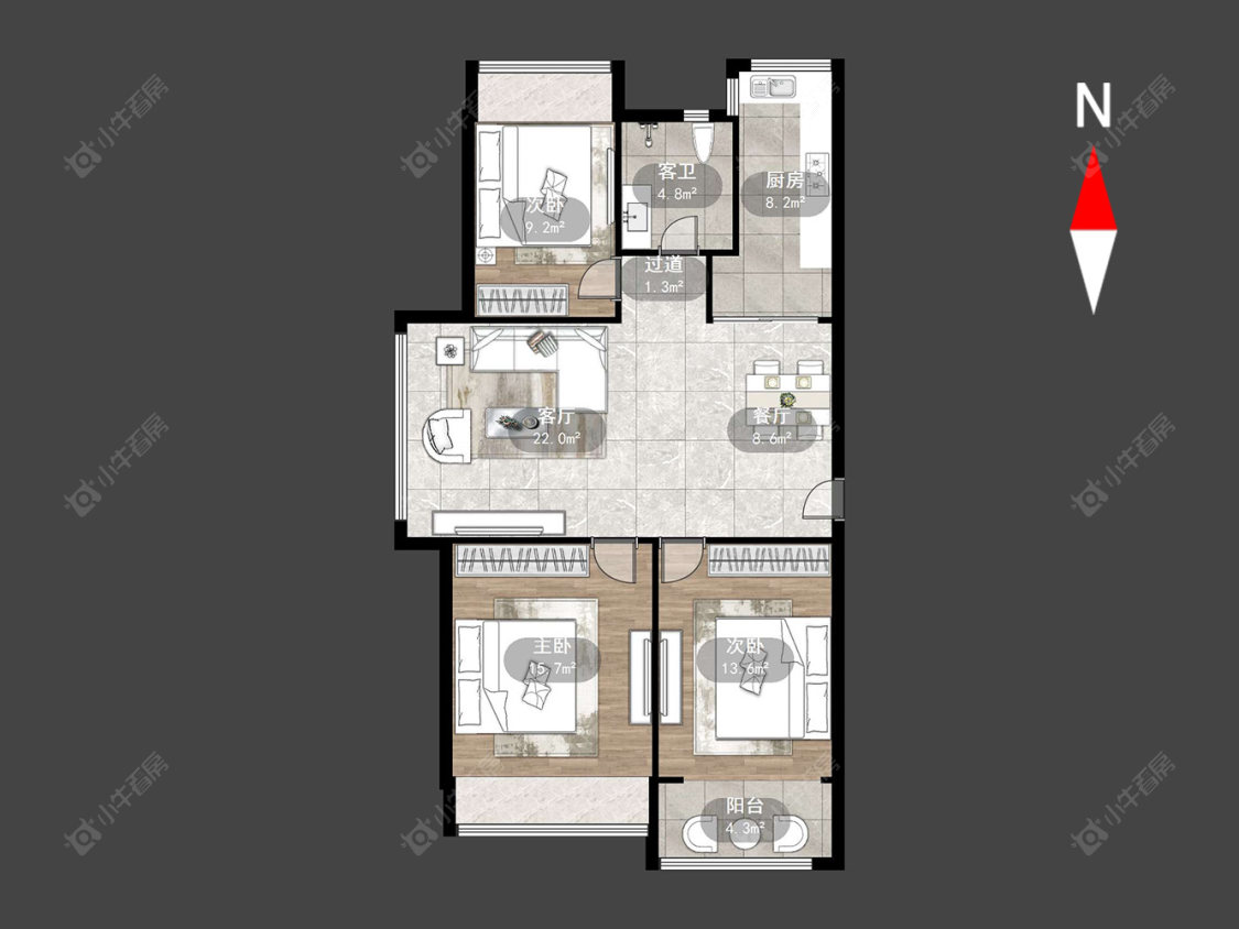 翰林雅居花苑房源户型图 常州翰林雅居花苑在售二手房源户型图_小牛看房