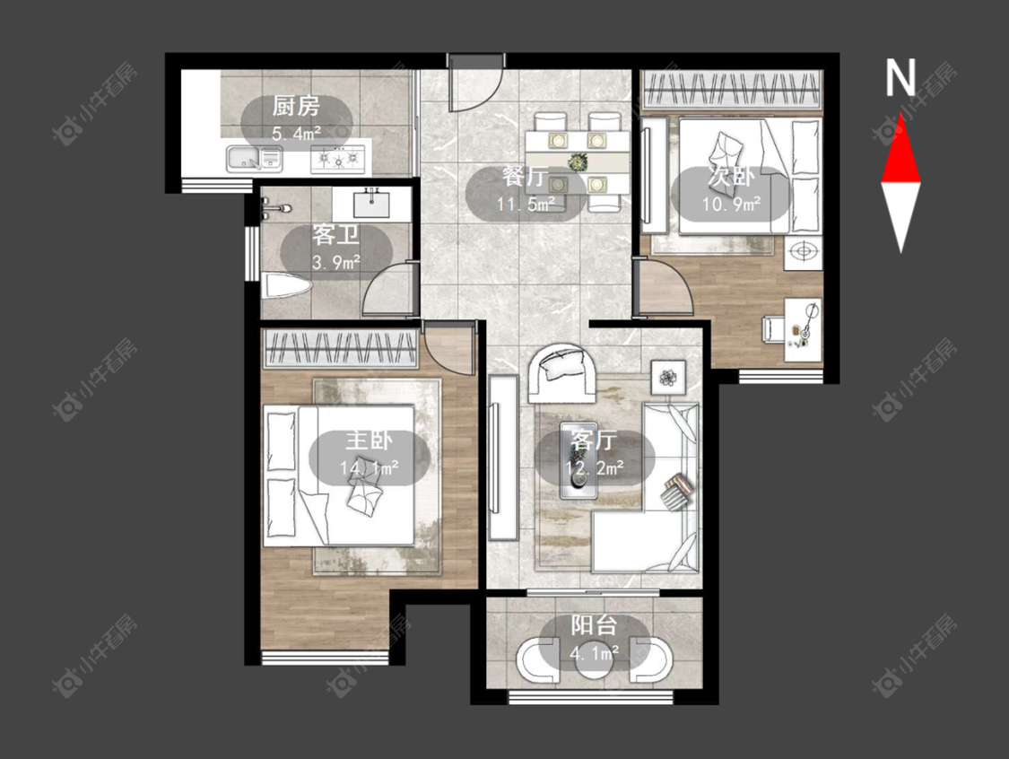 常州顺园八村三期在售二手房源户型图_小牛看房