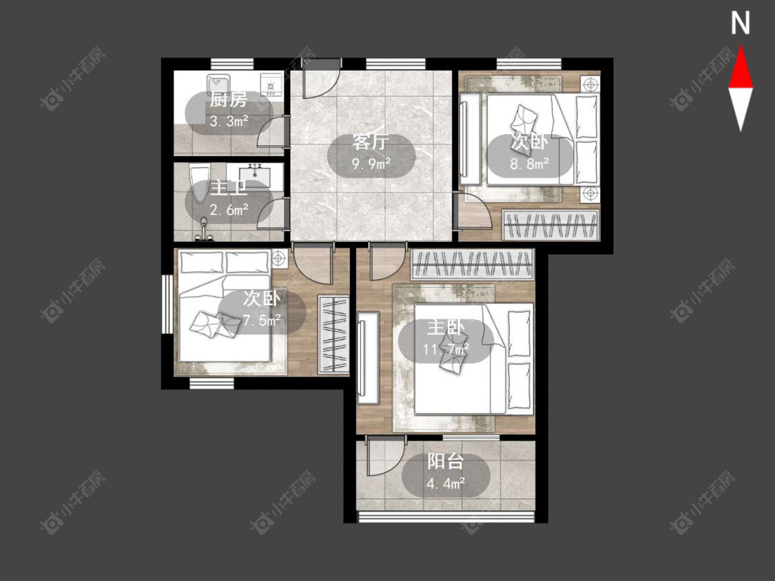 西新桥三村房源户型图 常州西新桥三村在售二手房源户型图_小牛看房