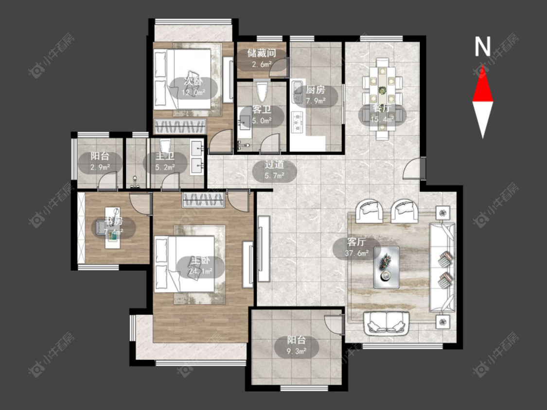 常州奥林匹克花园在售二手房源户型图_小牛看房