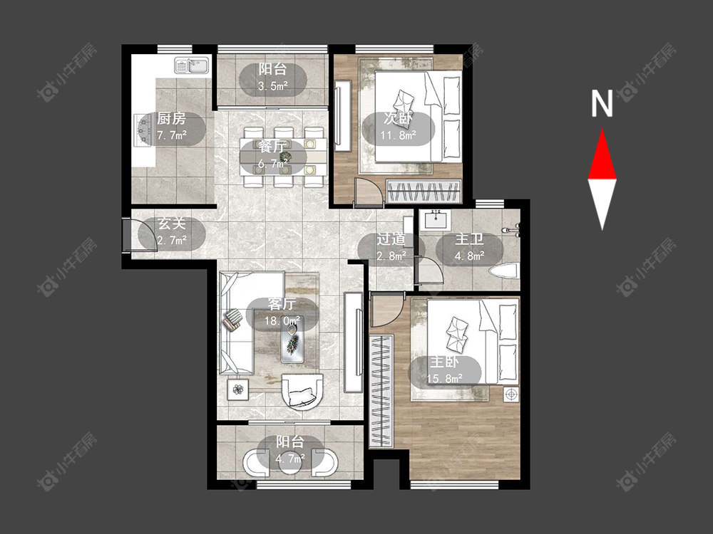 常州世家别院在售二手房源户型图_小牛看房