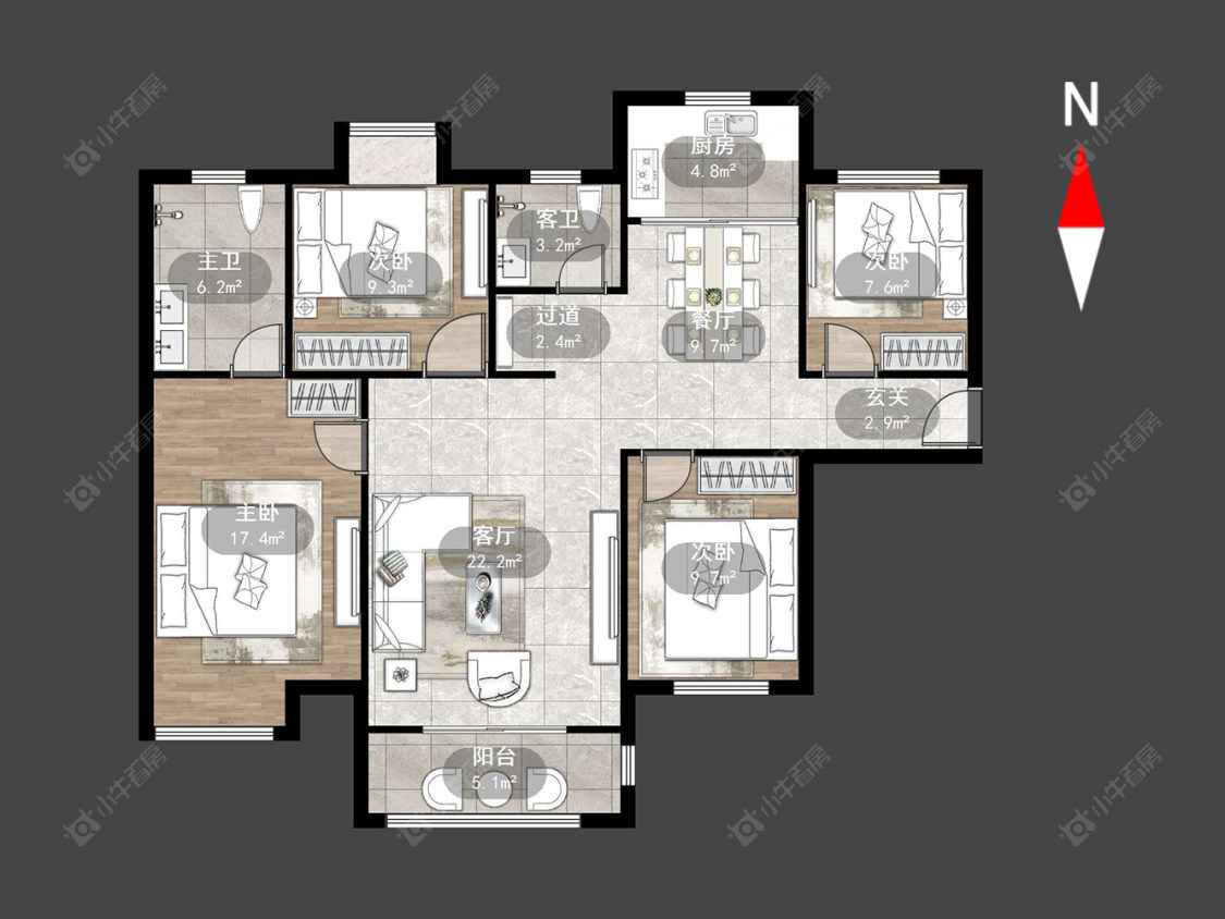 御水华庭一期房源户型图 常州御水华庭一期在售二手房源户型图_小牛看房