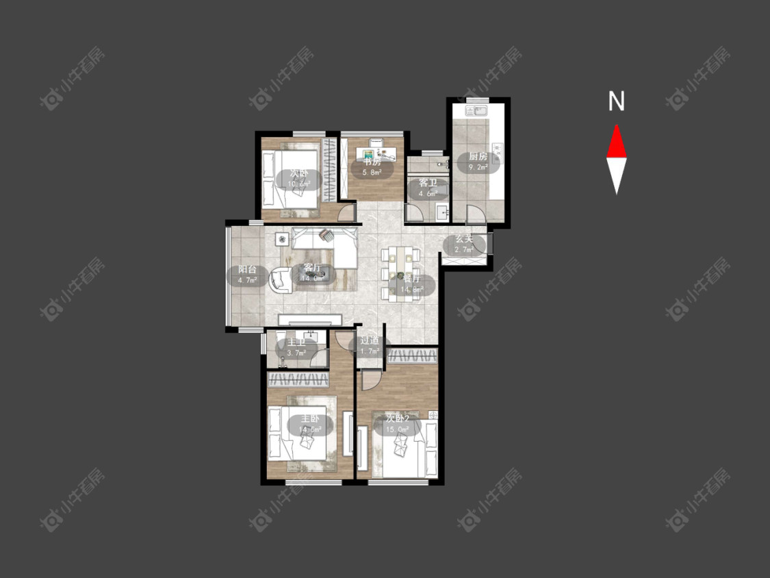 九龙仓繁华里房源户型图 常州九龙仓繁华里在售二手房源户型图_小牛看房