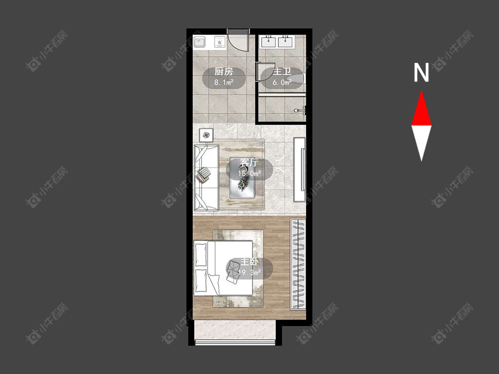 常州爱琴海公寓在售二手房源户型图_小牛看房