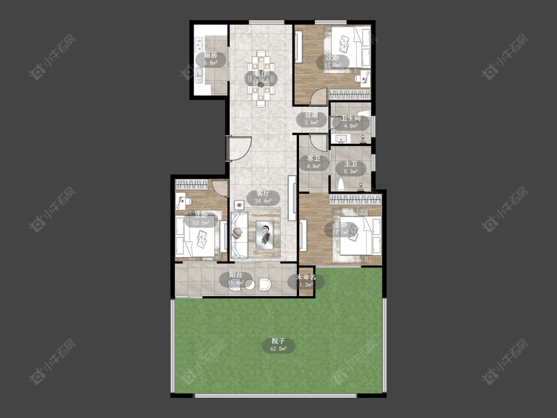 丹阳珑蟠里在售二手房源户型图_小牛看房