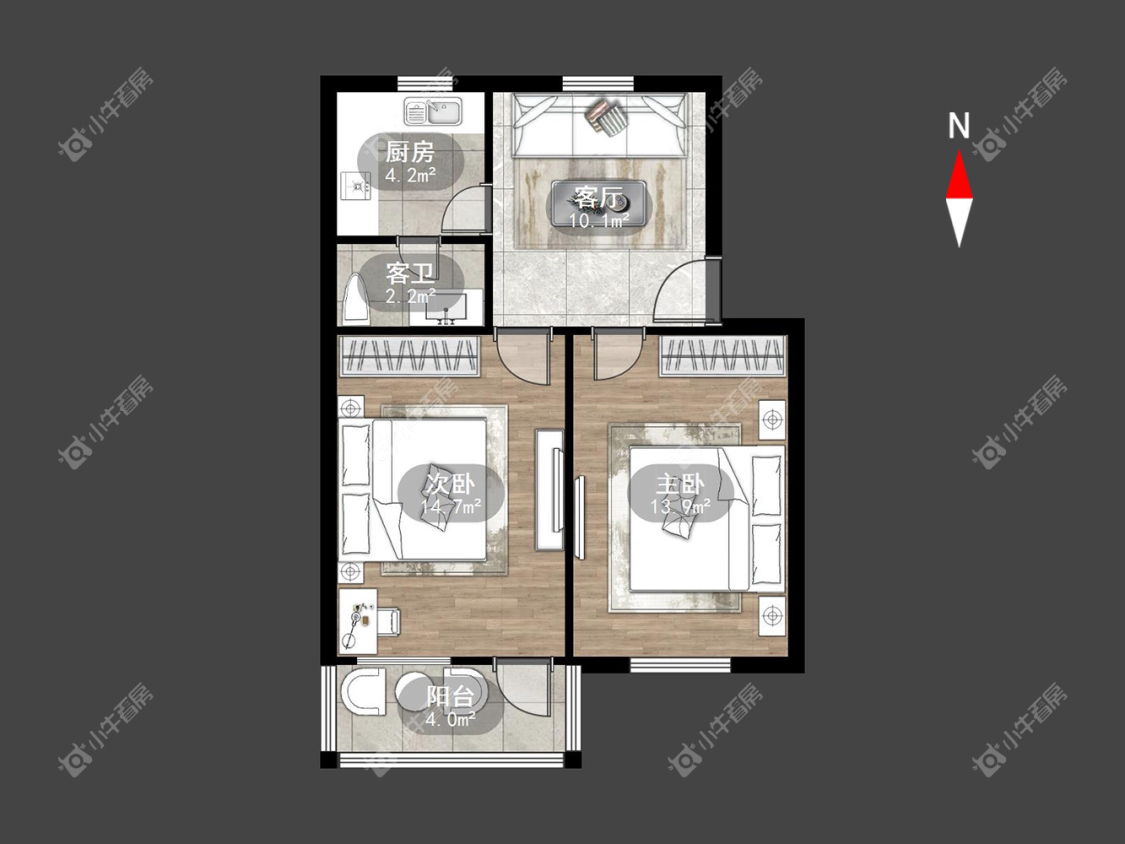 常州通济新村在租房源户型图_小牛看房