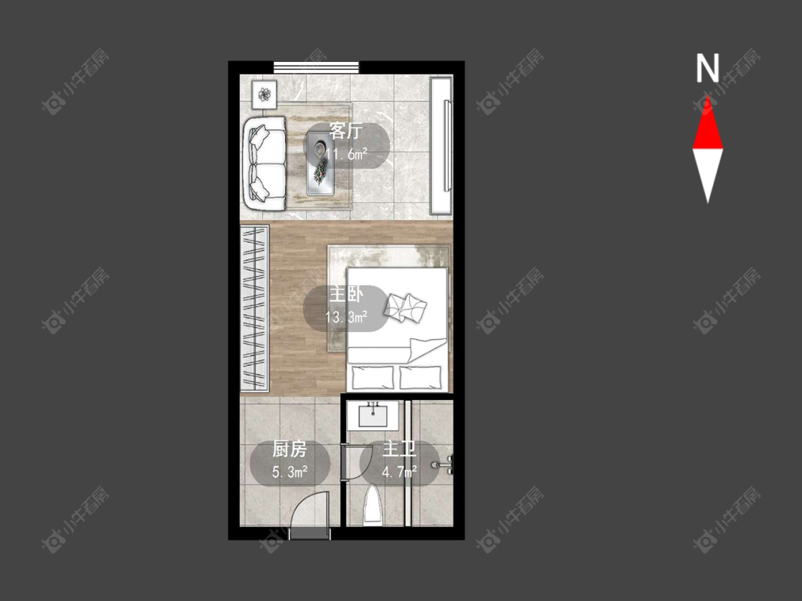 常州新北万达广场在售二手房源户型图_小牛看房