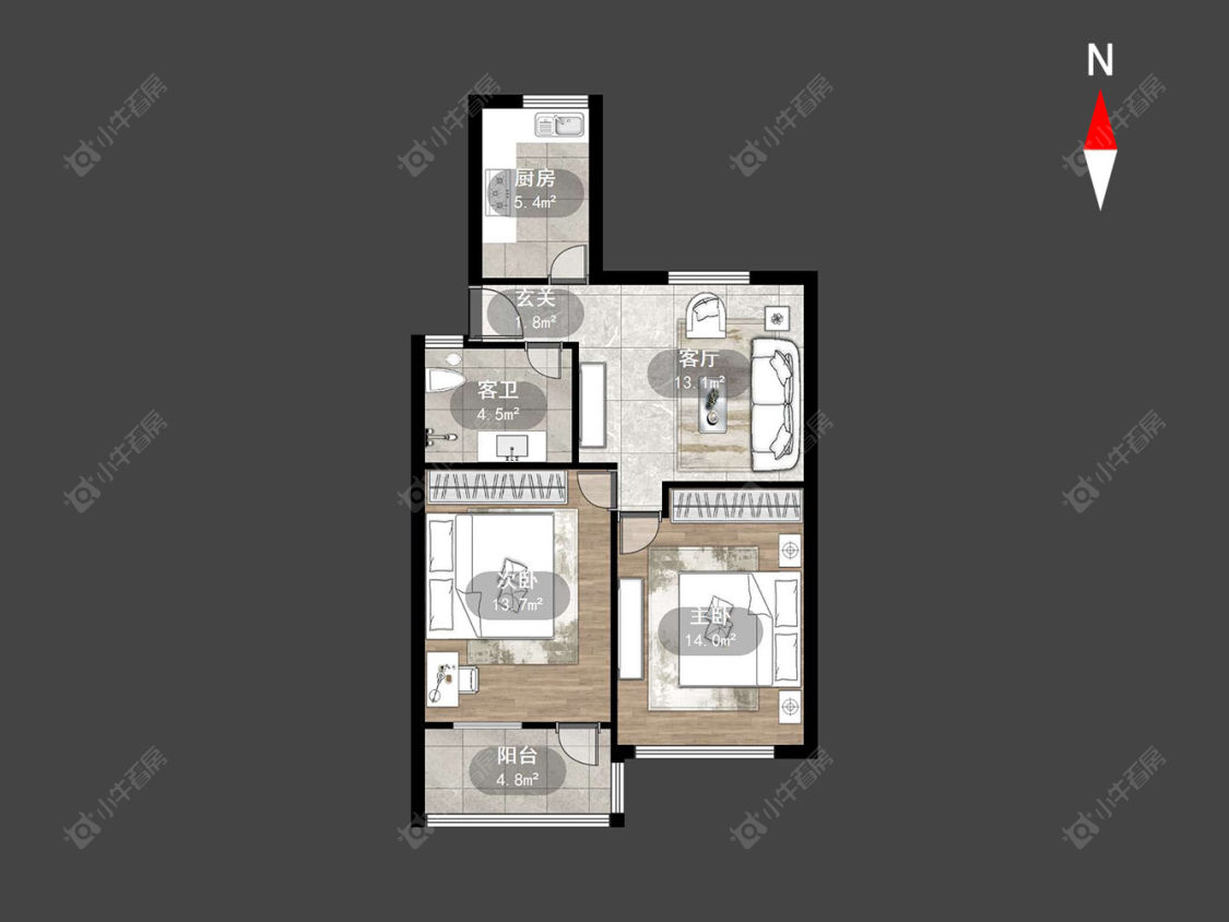 常州翠竹新村南区在售二手房房源户型图_小牛看房