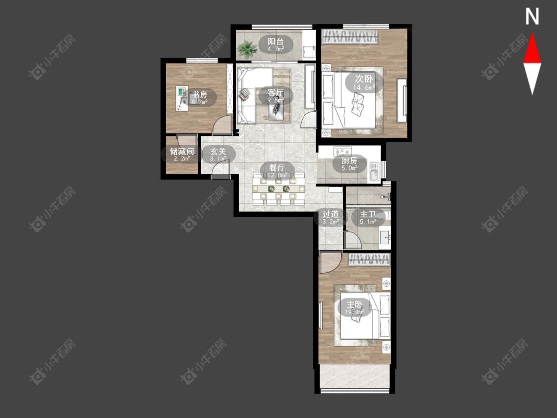 常州京城豪苑北区在售二手房源户型图_小牛看房