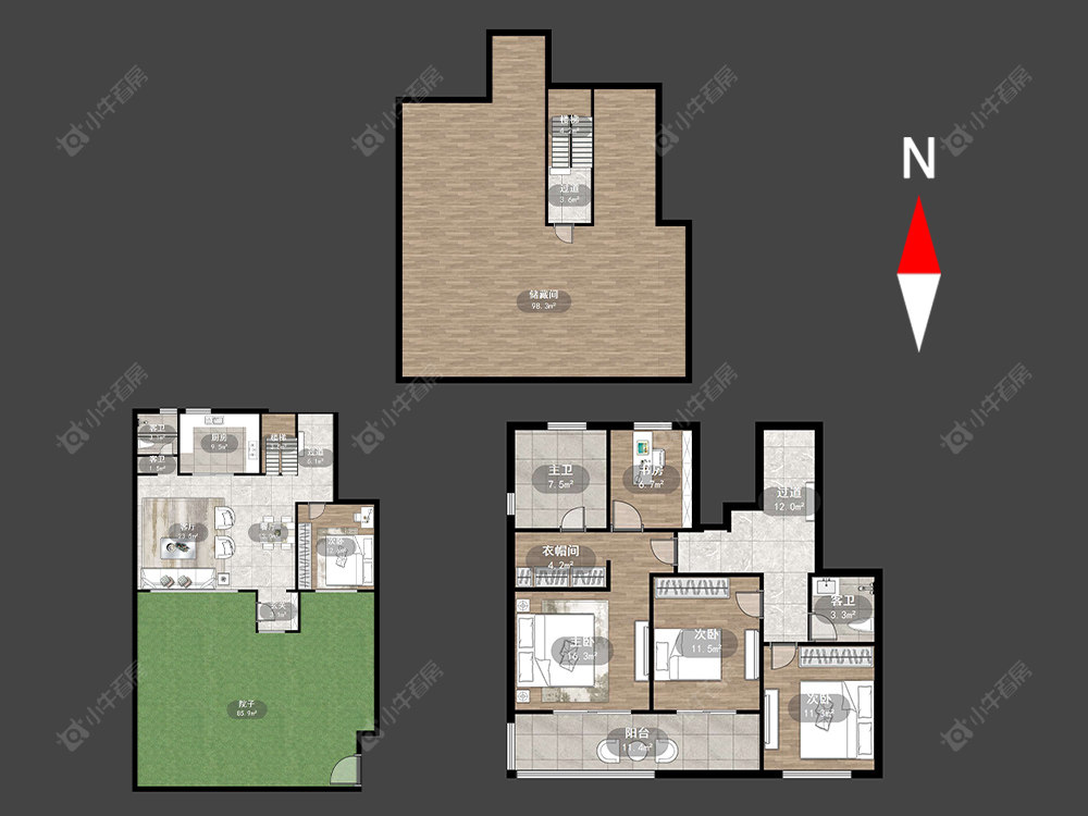 常州春秋金茂府在售二手房源户型图_小牛看房