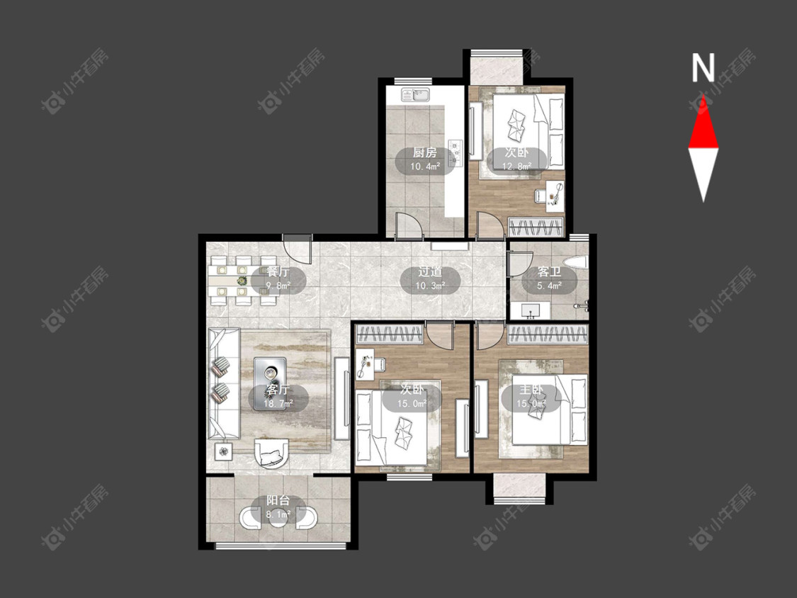 常州新丰苑在售二手房源户型图_小牛看房
