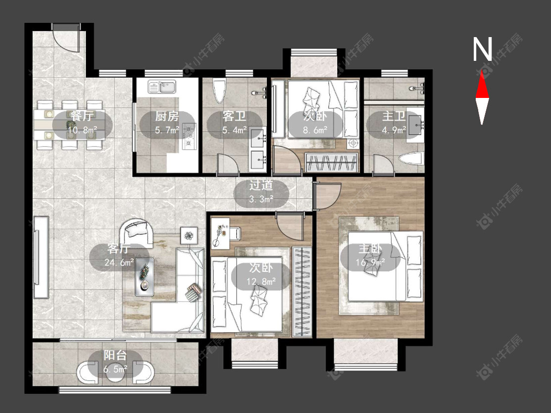 常州竹韵茗苑在售二手房源户型图_小牛看房