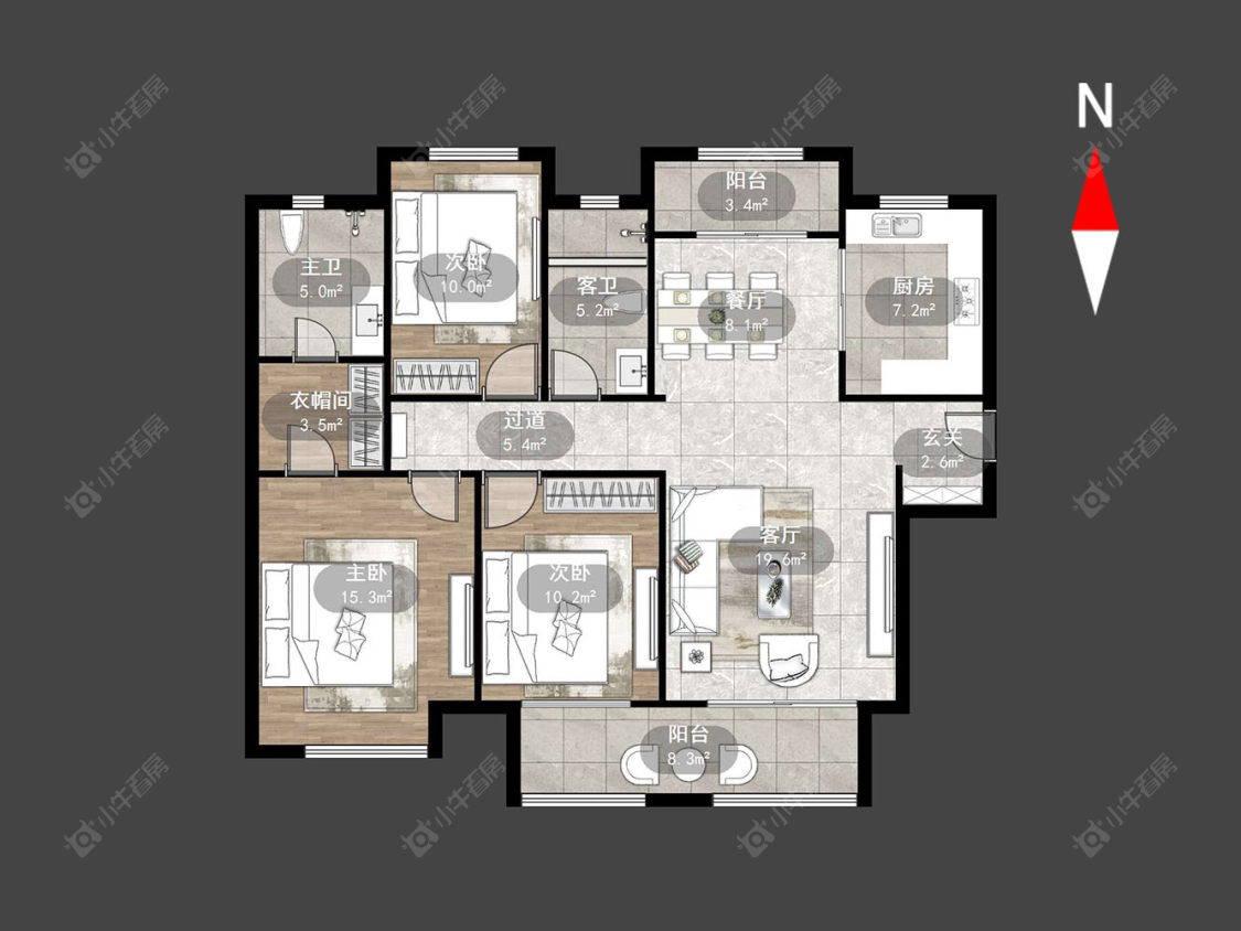 常州新城域二期在售二手房源户型图_小牛看房